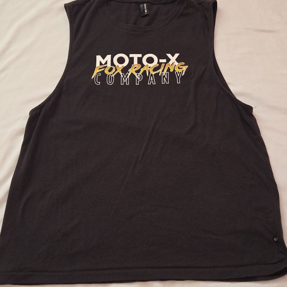 Fox Racing Black With Logo Muscle Tee Size Large Womens